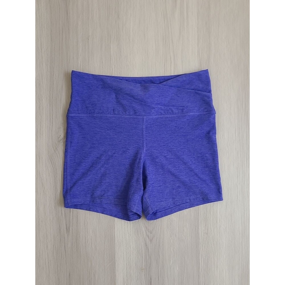 Athletic Works Peri Pop Heather Purple High-Rise Bike Shorts Crossover Medium